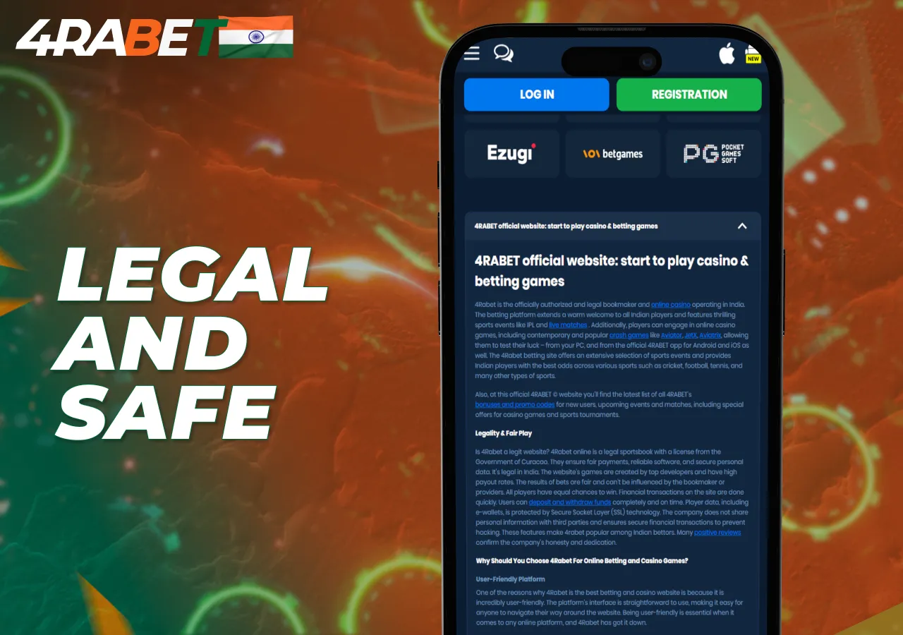 Legal and safety aspects for players using the platform in India.